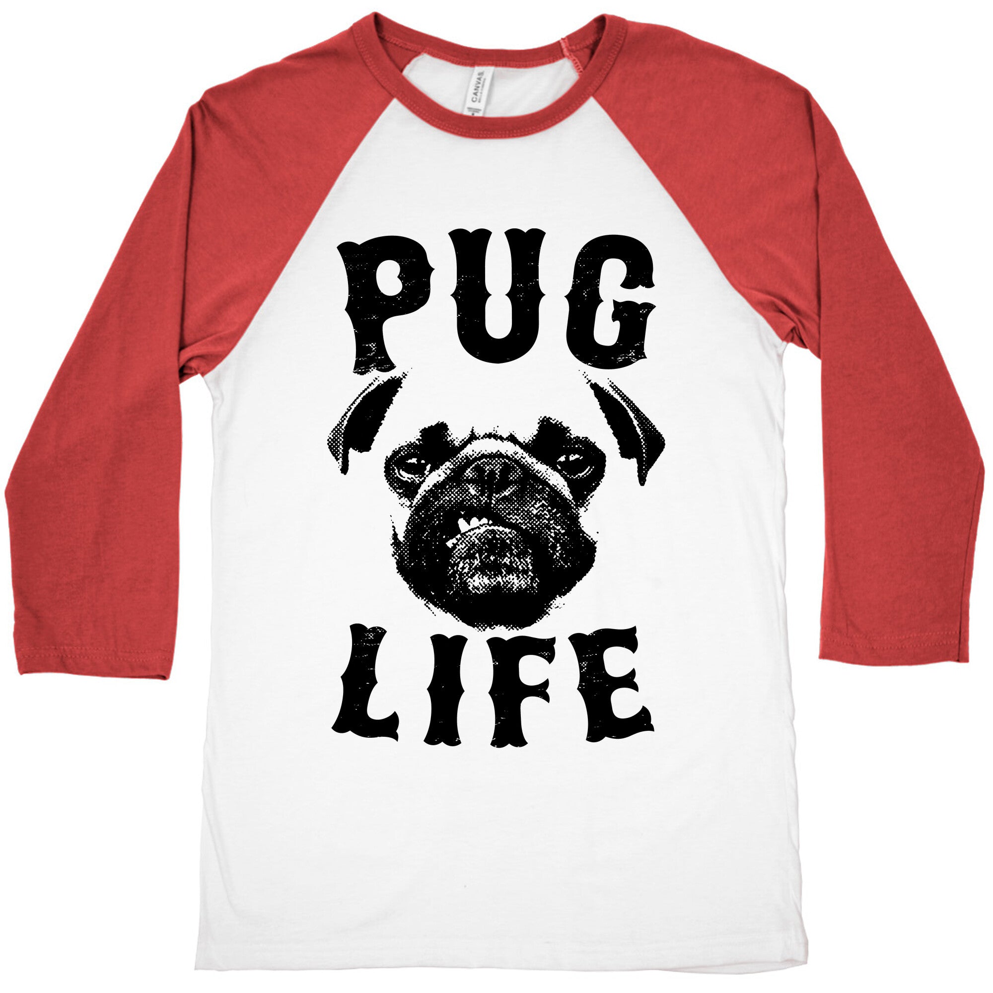 Pug Life Baseball Tee